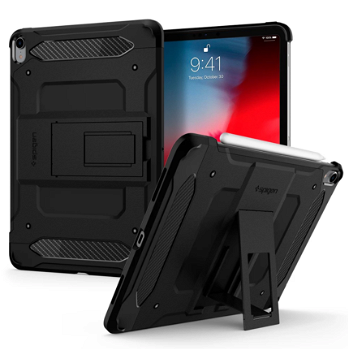 Carcasa Spigen Tough Armor Tech compatibila cu iPad Pro 12.9 inch (2018) Negru