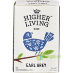 Ceai Negru Earl Grey Ecologic/Bio 20 plicuri, HIGHER LIVING