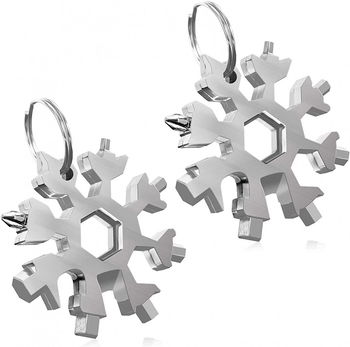 Set de 2 instrumente multifunctionale pentru bricolaj Shengruili, otel inoxidabil, argintiu, 6 x 6 cm,