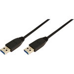 USB 3.0 Male tip A - USB 3.0 Male tip A, 1m, Negru, Logilink