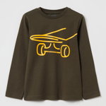 Bluza din bumbac cu imprimeu cu skateboard