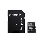 Card de memorie MicroSDXC + Adaptor SD, GOODRAM M1AA-0320R12, 32 GB, Memorie interna USH-I, 