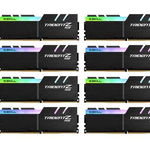 Kit 8 memorii RAM, G.Skill, Trident Z, 256GB, DDR4, Iluminare RGB, CL18, Negru