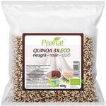 Quinoa 3x amestec bio de quinoa (neagra, rosie si alba), 400g Pronat