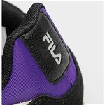 Fila, Pantofi sport de plasa cu garnituri de piele intoarsa Run Formation, Negru, Albastru marin, 41
