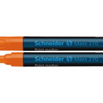 Marker Cu Vopsea Schneider Maxx 270, Varf Rotund 1-3mm - Orange
