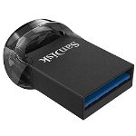Memorie USB SanDisk Cruzer Ultra Fit 16 GB USB 3.1, Negru, SDCZ430-016G-G46
