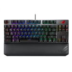 Tastatura gaming ASUS ROG Strix Scope TKL Deluxe Cherry MX Red argintie iluminare RGB