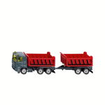 Truck with dumper body and tipping trailer, Siku