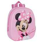 Ghiozdan Minnie Mouse 3D Roz 27 x 33 x 10 cm, Minnie Mouse