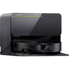 Robot de aspirare Roborock Saros Z70 RRE0R50+EWFD28HRR, 22.000 Pa, brat robotic inteligent OmniGrip, aspirator, mop si sistem avansat de gestionare a obstacolelor, navigatie autonoma StarSight 2.0, mapare 3D, Lidar, profil ultrasubtire 7.98 cm, negru