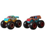 Set Hot Wheels by Mattel Monster Trucks Raijyu vs Kovmorj, Hot Wheels