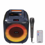 Boxa portabila Akai Bluetooth 5.0, putere RMS 40W, intrare AUX de 3,5 mm, timp de încărcare - aprox. 6 ore, baterie 7.4V, 3600mAh consum de energie 15W, impedanță 2 ohmi (difuzor), raport S/N 60dB, distorsiune 10%, negru, AKAI