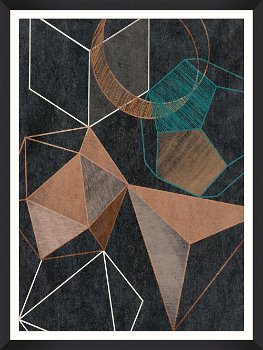 Tablou Framed Art Copper Geometry II