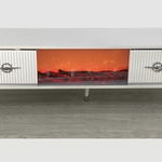 COMODA DIAMOND Nr 2 ALB CU ARGINTIU, 180x50Hx40 CM, liderfurniture.ro