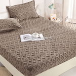 Cearsaf cu elastic COCOLINO 180x200x25cm 2 fete de perne Jojo Home model Tricotat Maro, JOJO Home