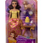 Papusa MATTEL Disney Princess Belle Tea Time Cart