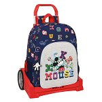 Ghiozdan cu Roți Mickey Mouse Clubhouse Only one Bleumarin (33 x 42 x 14 cm), Mickey Mouse Clubhouse