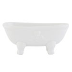 Savoniera ceramica alba 14 cm x 7 cm x 6 cm