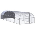 vidaXL Coteț de găini pentru exterior, 3x10x2 m, oțel zincat, vidaXL