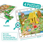 Set de 4 puzzle-uri de observare -Poveşti clasice, edituradiana.ro