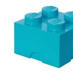 Cutie de depozitare in forma de caramida LEGO®, Turcoaz, 4003