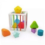 Cub de sortare pentru copii, Manyuk Toys, Plastic, Multicolor