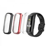 Set 3 huse din silicon cu rama si ecran pentru Samsung Galaxy Fit2 SM-R220, negru, rosu, transparent