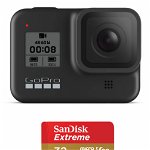 GoPro Camera de Actiune HERO 8 Black 4K60 cu Sandisk Card 32