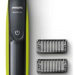 Aparat de ras Philips OneBlade Face QP2724/10, Autonomie 45 minute, Wet & Dry (Negru/Verde), Philips