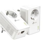 Kit de 2 adaptoare Powerline TP-LINK TL-PA7017PKIT, 1000 Mbit/s, 58x42x95 mm, Alb