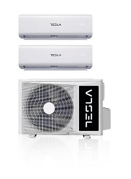 Sistem aer conditionat pentru 2 incaperi TESLA TGS-D14V99W, 2 x 9000 BTU, A++/A+, Inverter, Wi-Fi, alb