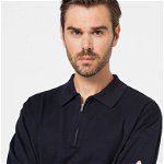 Only & Sons, Tricou polo relaxed fit tricotat fin Wyler, Bleumarin inchis, L