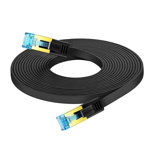 Cablu de retea plat CHLIANKJ, 4K / 8K, CAT8, negru, 15 m, 