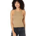 Imbracaminte Femei Michael Stars Pina Ultra Rib Racer Front Crop Tank Top Safari, Michael Stars