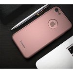 Husa Apple iPhone 7, FullBody Elegance Luxury iPaky Rose-Gold , acoperire completa 360 grade cu folie de sticla gratis, iPaky