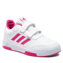 adidas Sportswear, Pantofi sport cu velcro Tensaur, Alb, Fucsia, 28.5 EU
