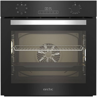 Cuptor incorporabil Arctic ARVIE1430BM, Electric, 71 l, Autocuratarea catalica, Timer digital, Grill, Clasa A, Negru