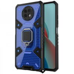 Husa Spate Upzz Techsuit Honeycomb Armor Cu Inel Metalic Compatibila Cu Xiaomi Redmi Note 9T Albastru