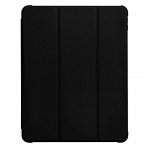 Husa Tableta Upzz Stand Case Smart Cover Pentru iPad Air 2020, Spate Transparent, Functie Stand, Negru, Upzz
