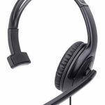 Casti mono Over-Ear cu microfon, USB, control volum, 1.5m, 179874 Manhattan