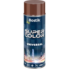 Vopsea spray Bostik Super Color, maro inchis RAL 8011, lucios, 400 ml