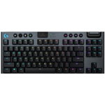 Tastatura mecanica gaming Logitech G915 TKL Ultraslim Lightspeed Wireless 2.4GHz&Bluetooth Lightsync RGB Switch Liniar Negru Carbon