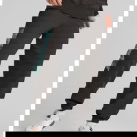 Puma, Pantaloni sport cu imprimeu logo, Negru, XL