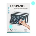 Tableta LCD pentru scris si desenat color, 15 inchi, Kids world, Albastru deschis