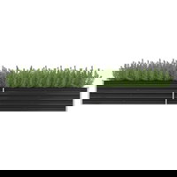 Jardiniera flori VIDAXL, otel, 320 x 80 x 45 cm, antracit