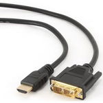 Cablu de date HDMI-DVI t/T, 3m, conectori auriti, CC-HDMI-DVI-10, Gembird