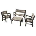 Set mobilier gradina gri-maroniu Keter Montero, Keter