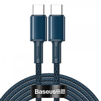 Cablu Premium Baseus Usb Type-c La Usb Type-c, Power Delivery 100w 5a, 2m Lungime, Albastru - Catgd-a03