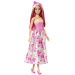 Barbie Papusa Barbie Cu Parul Blond Si Roz, Mattel